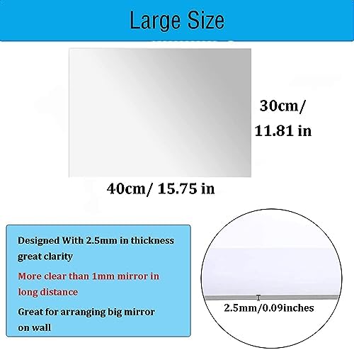 16" x 12" x 4Pcs Acrylic Mirror Sheets, Decorative Wall Mirrors - Image 2