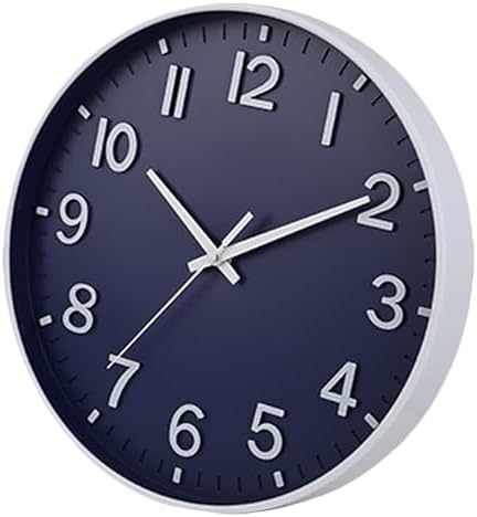 HZDHCLH 8 Inch Wall Clock Battery Operated Silent Non Ticking Navy Modern - Image 2