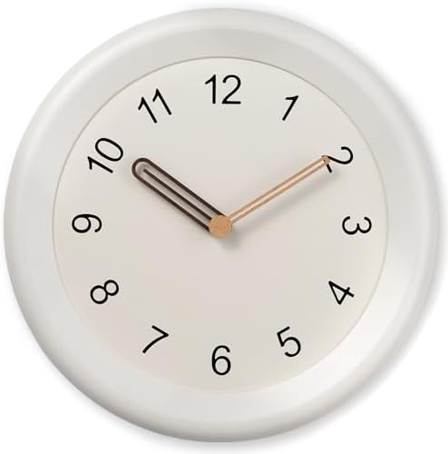 Mosewa 10" Wall Clock Silent Non-Ticking Battery Operated Wood Minimalist - Image 3