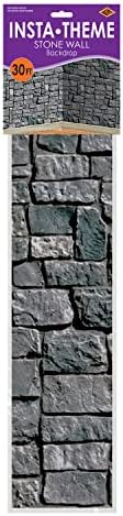 Beistle Brick Stone Wall Backdrop, 4’ x 30’ – Medieval Party Decorations - Image 4