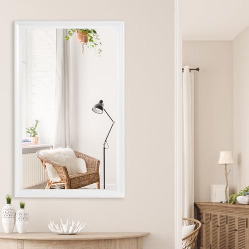 White Wall Mirror for Bathroom, Rectangle Large 30 x 48 inch Vanity Mirrors - Image 5