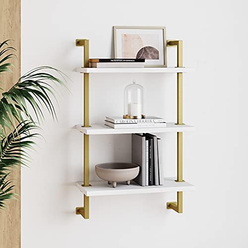 Nathan James Theo 3-Shelf Small Bookcase, Floating Wall Mount Bookshelf by Unknown