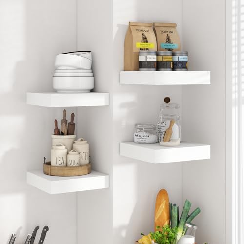 8Inch Square Floating shelves for Wall, 8In Deep, Invisible Brackets - Image 2