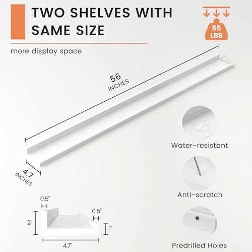 Picture Ledge Shelf, Long Floating Shelves - Image 2
