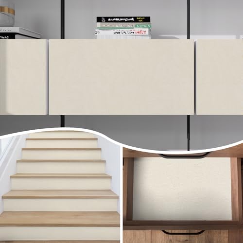 Grasscloth Peel and Stick Wallpaper Beige Textured Contact Paper, Countertop - Image 3