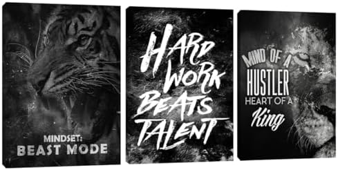 Large Modern Black Wall Art Poster Motivational Painting Prints Entrepreneur by Yetaryy