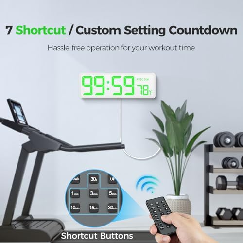 REACHER 16.5" Large Digital Wall Timer Clock, Countdown/up, Remote Control - Image 4