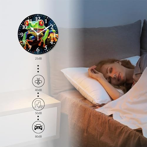 Personalized Analog Clock Non-Ticking Silent Wall Clocks Battery Operated Clocks - Image 7