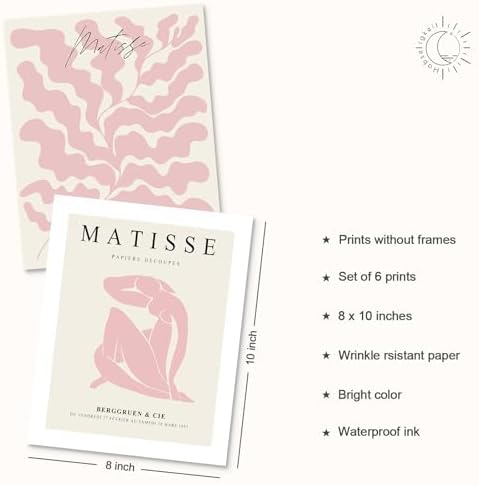 Habseligkeit Pink Matisse Wall Art Prints, Abstract Wall Art Exhibition Posters - Image 2