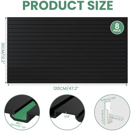 Slatwall Panel Wall Storage Systems, 4x8 ft - Image 3