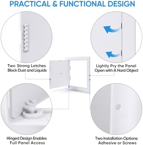TICONN 14" x 14" Access Panel for Drywall, ABS Wall Hole Cover, Access Door - Image 3