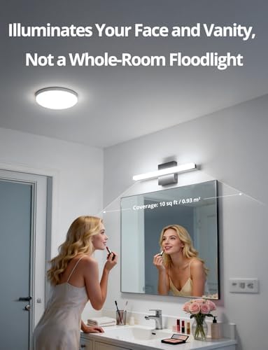 Combuh Vanity Light Fixtures Over Mirror, LED Black Bathroom Wall Lamps - Image 6