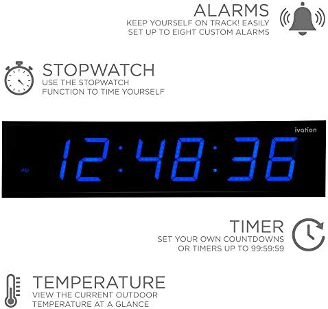 Ivation Oversized Digital Wall Clock - Image 3