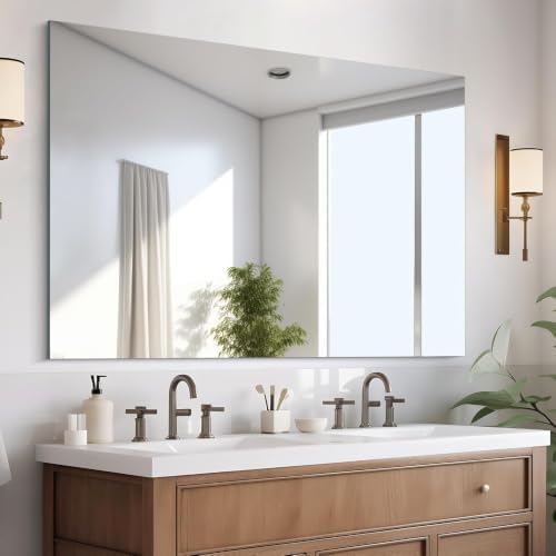 CILIBER Frameless Mirror, 36x48 Rectangle Bathroom Vanity Mirror by CILIBER