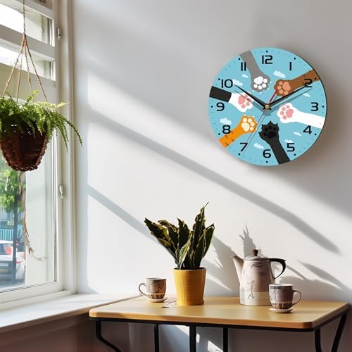 Wall Clock, 10 Inch Silent Non-Ticking Home Kitchen Decor, Battery Operated - Image 6