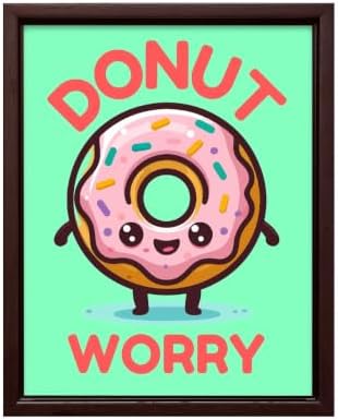 InkFlow Posters Donut Worry Canvas Poster by InkFlowPosters