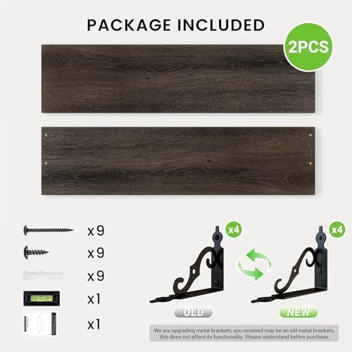 RICHFOCUS Floating Shelves for Wall Decor, 31.5W x 8D Shelves Set of 2 - Image 5