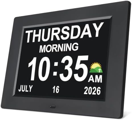 SSINI Dementia Clock Large Digital Calendar by SSINI