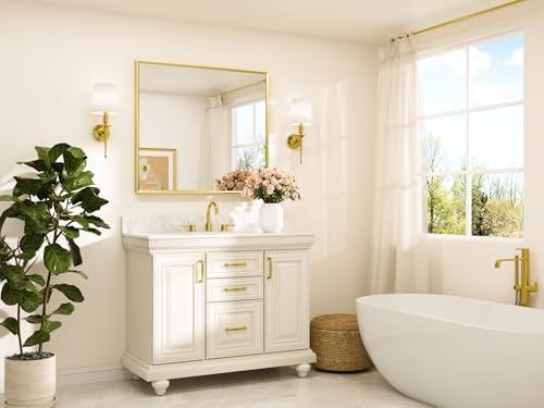 TETOTE Brushed Gold Vanity Mirror - Image 2