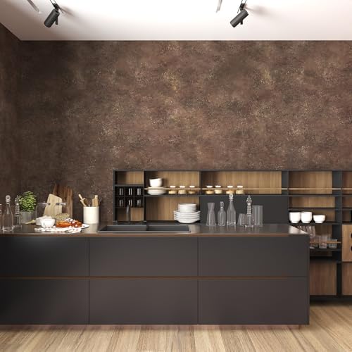 48x78in Extra Wide Concrete Wallpaper Peel and Stick Retro Brick Red Granite - Image 5