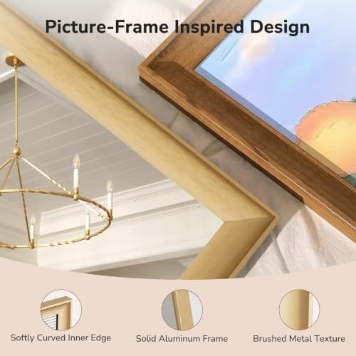 USHOWER 2 Pack 22x30 Inch Brushed Gold Bathroom Mirrors - Image 5