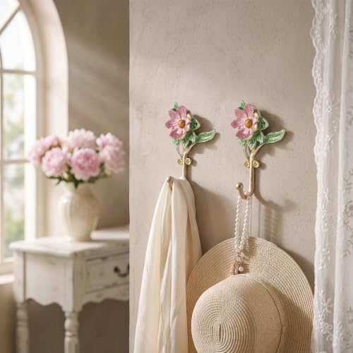 SOFFEE DESIGN 2PCS Enamel Large Flower Hooks - Image 5