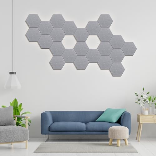 Hexagon Acoustic Panels, 12 Pack Self-Adhesive Sound Panels - Image 2