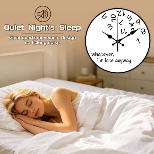 Fun Wall Clock Silent Non-Ticking 12" - Image 4