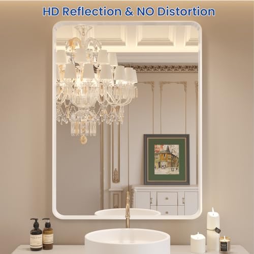 WEER White Bathroom Vanity Mirror 20x30 Inch - Image 2