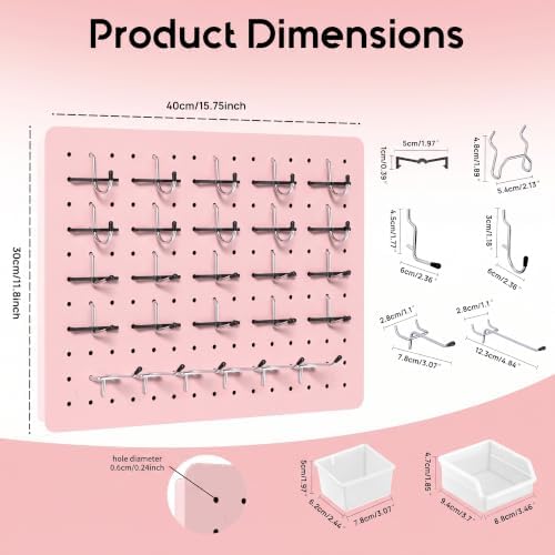 Pegboard Organizer Kit, 4 Pack 12 x 16 in Metal Panels - Image 3