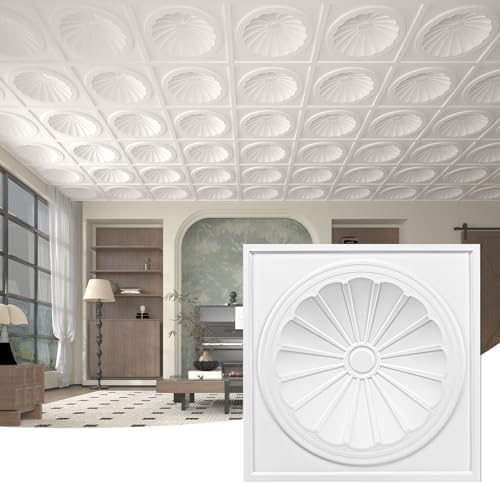 Art3dwallpanels Ceiling Tiles 12 Pack, 24 x 24 Inch by Art3dwallpanels