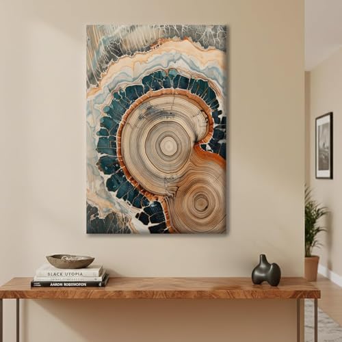 Tree Ring Wall Art Framed, Modern Nature Decor - Image 3