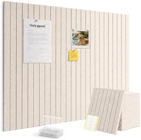 Extra Large Felt Bulletin Board Squares, 16 Pack Oatmeal by OceanBreezy