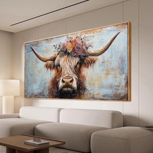 Canvas Wall Art Decor Canvas Art Wall Decor Highland Cow Wall Art Prints Wall by TQJYILUFAART