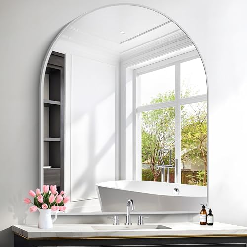 FORBATH Large Arched Wall Mirror 40x48 Inch, Arched Mirror by AvaMalis