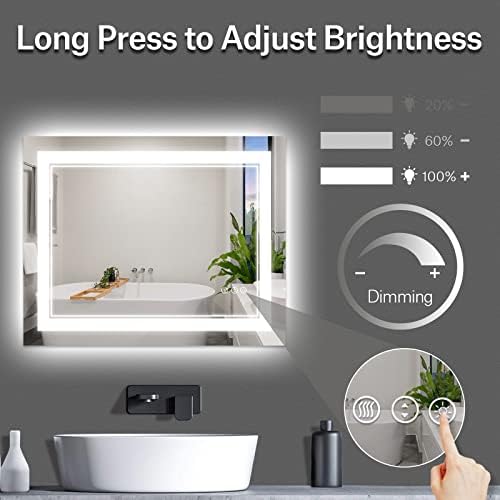 44x36 Inch LED Bathroom Mirror - Image 4