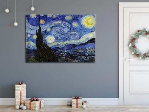 msspart Starry Night by Vincent Van Gogh Canvas Wall art, Classic Painting - Image 5
