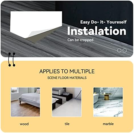 Woodgrain Vinyl Floor Roll, 11.8" x 394", Quick‑Apply Peel & Stick - Image 6