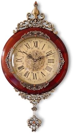 Vintage Wall Clocks Pendulum Silent Large Wall Clock Roman Numeral by Unknown