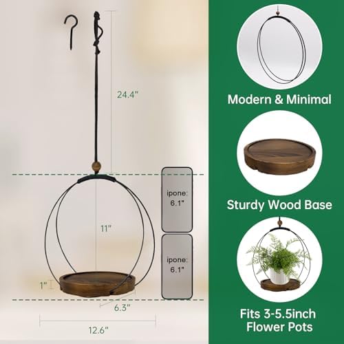 hismocal Hanging Planters for Indoor Plants, Plant Hanger - Image 3