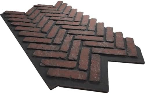 EverStone Herringbone Faux Brick Panel, 46 1/2"W x 25 1/4"H x 1"D, Cinder Color - Image 6