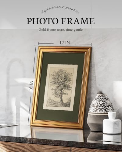 VIYYIEA Vintage Gold Framed Wall Art, Tree Forest Landscape Painting Canvas - Image 5