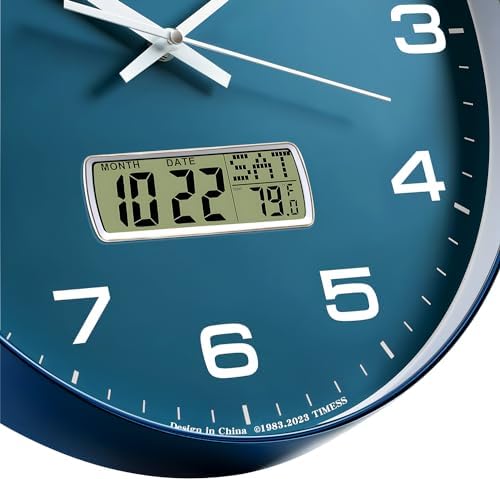 TIMESS 12-Inch Non-Ticking Analog Wall Clock - Image 4