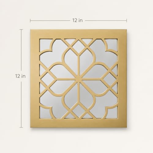 Set of 2 Boho Square Wall Mirrors - Image 4