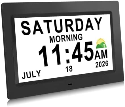 SSINI 12”Large Digital Clock for Seniors Dementia Clock by SSINI