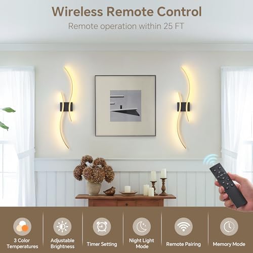 Wireless Wall Sconces Set of Two - Image 2