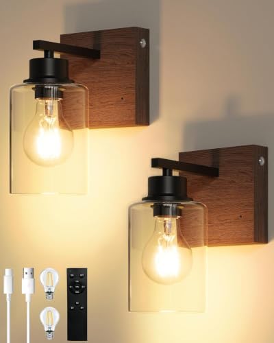 Rayogale Wireless Battery Operated Wall Sconce Set of 2 by Rayogale