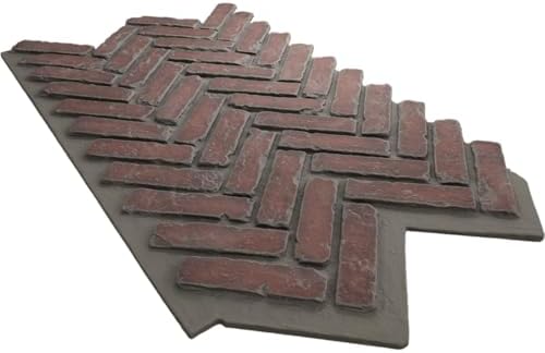EverStone Herringbone Faux Brick Panel, 46 1/2"W x 25 1/4"H x 1"D, Stratus Color - Image 6