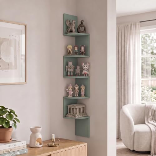 Furinno Rossi 5-Tier Corner Floating Book Shelves - Image 4