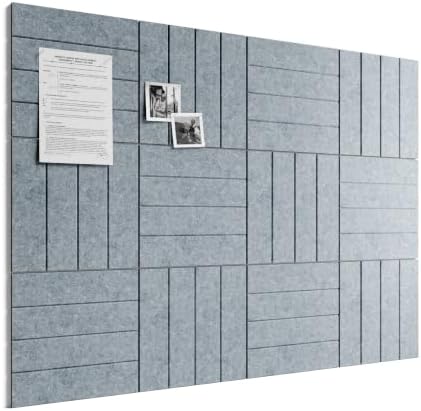 Bumusty 48" x 36" Large Cork Board Alternative, Slate Gray by BUMUSTY